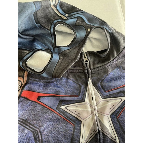 Men’s Marvel Avengers Captain America Age Of‎ Ultron Mask Full Zip Hoodie Size M - Picture 4 of 9